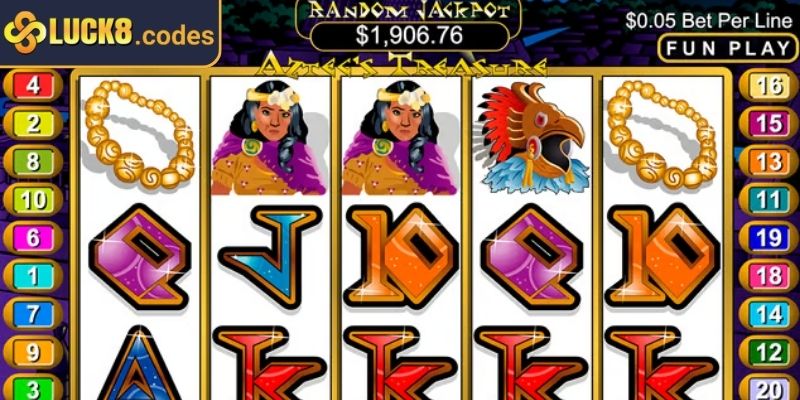 Kho Báu Aztec Luck8 - 5 Bí Mật Chinh Phục Đỉnh Cao Nhất 2025 1 Giao diện trò chơi được thiết kế mang phong cách cổ đại